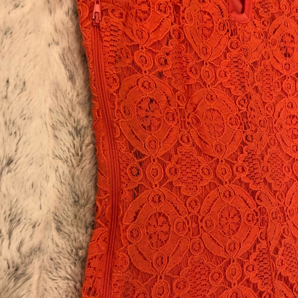 5/$25 Coral Lace Dress - Picture 5 of 6